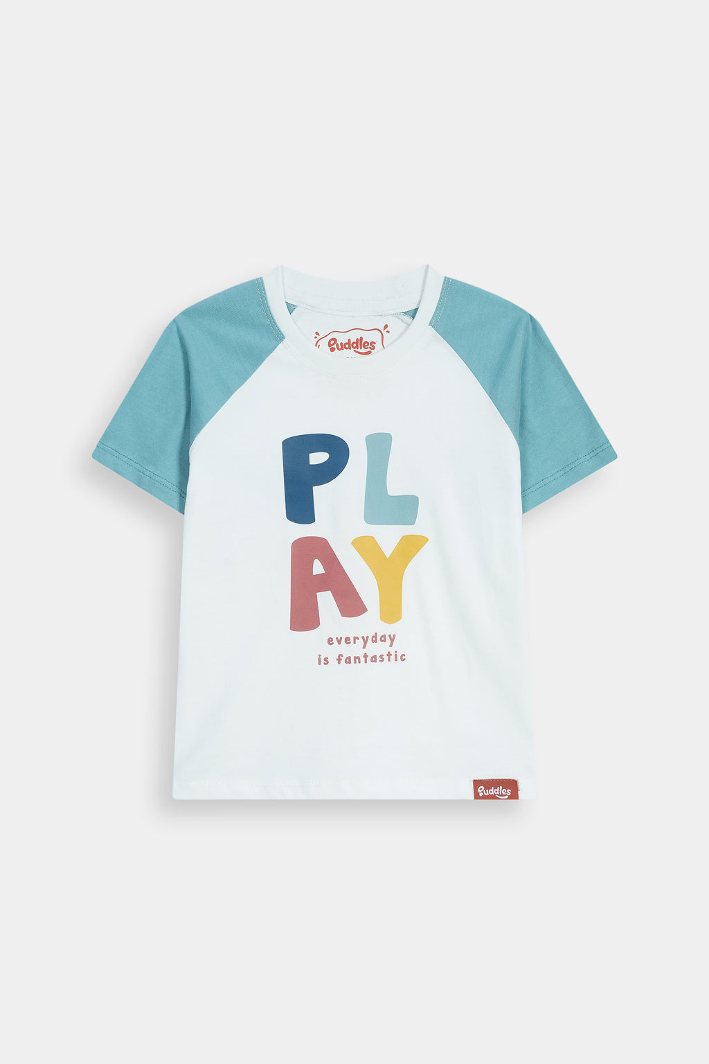 Play Everyday Raglan Tee – White/Blue