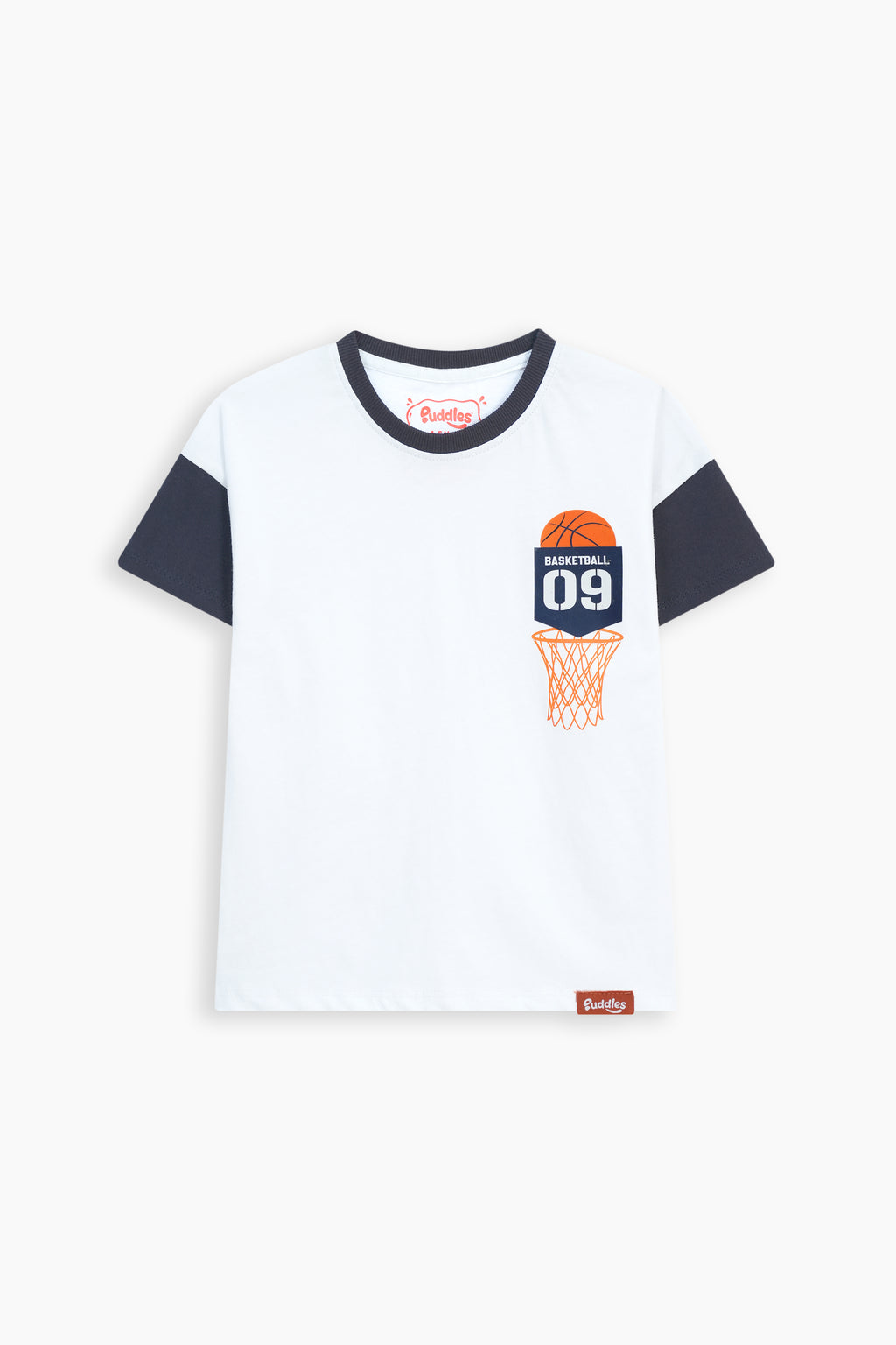 Basketball 09 Co-ord Set - White & Navy