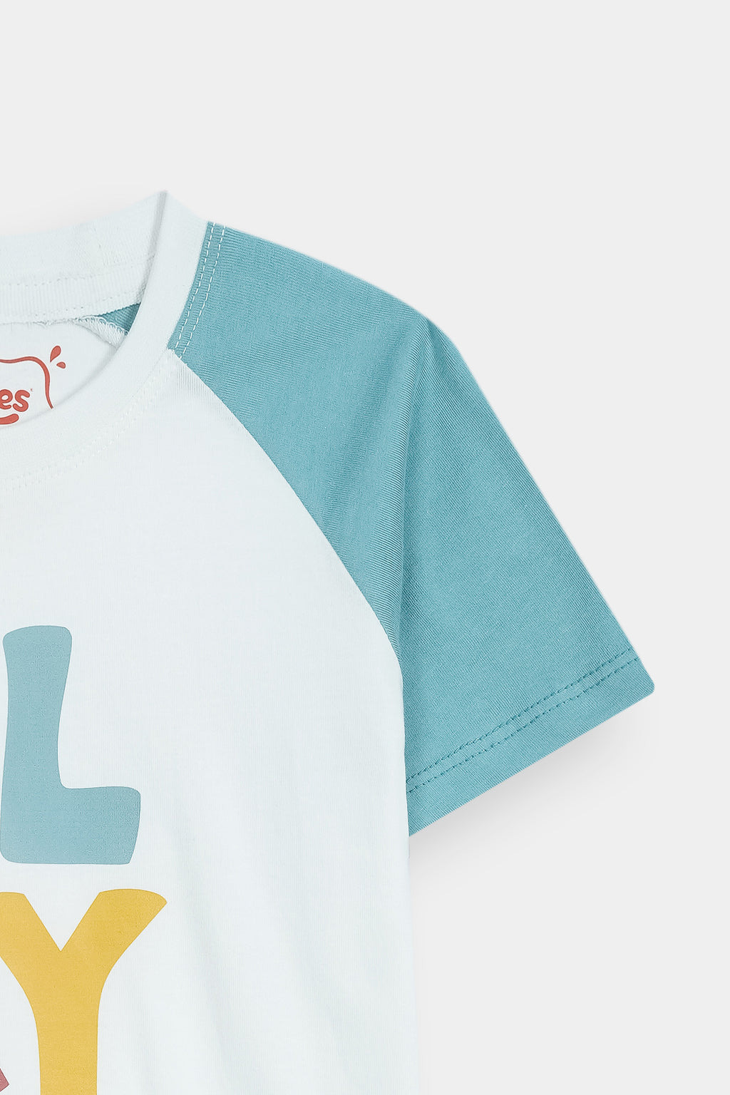 Play Everyday Raglan Tee – White/Blue