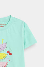 Sweet Summer Melon Tee – Aqua