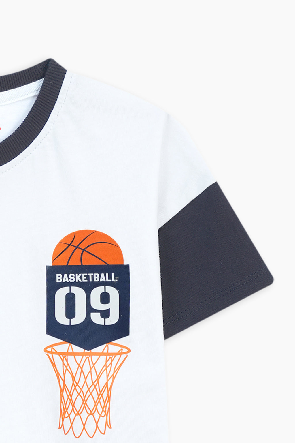Basketball 09 Co-ord Set - White & Navy