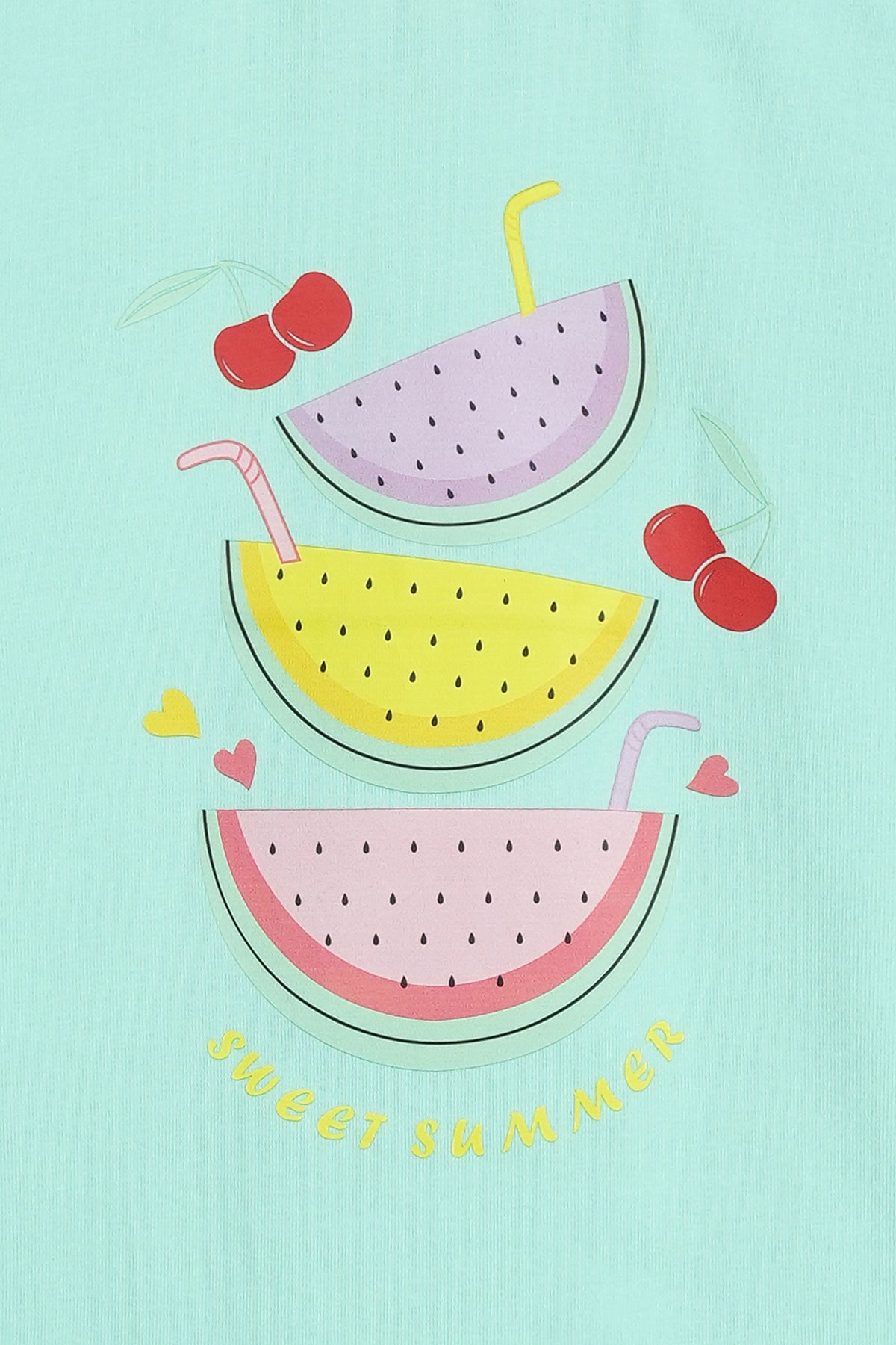 Sweet Summer Melon Tee – Aqua