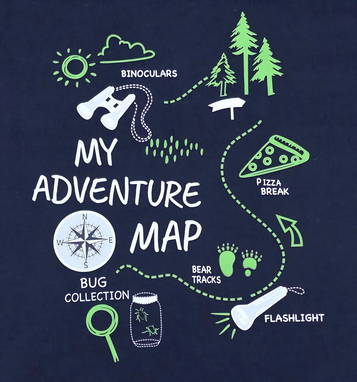 Adventure Map Tee – Navy