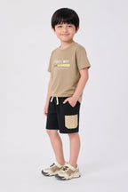 Strike-Off Co-ord Set - Khaki & Black