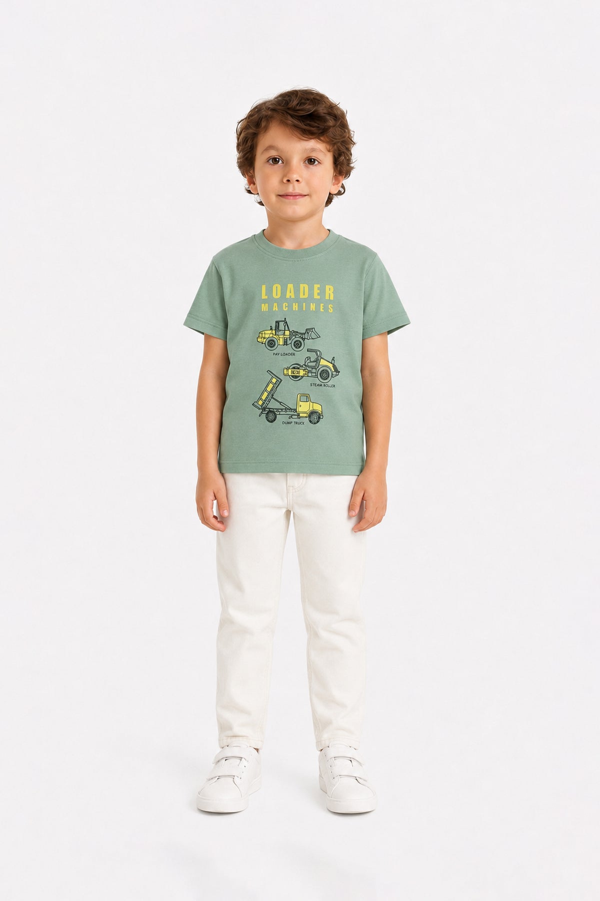 Loader Machines Tee - Sage Green