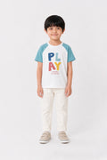 Play Everyday Raglan Tee – White/Blue