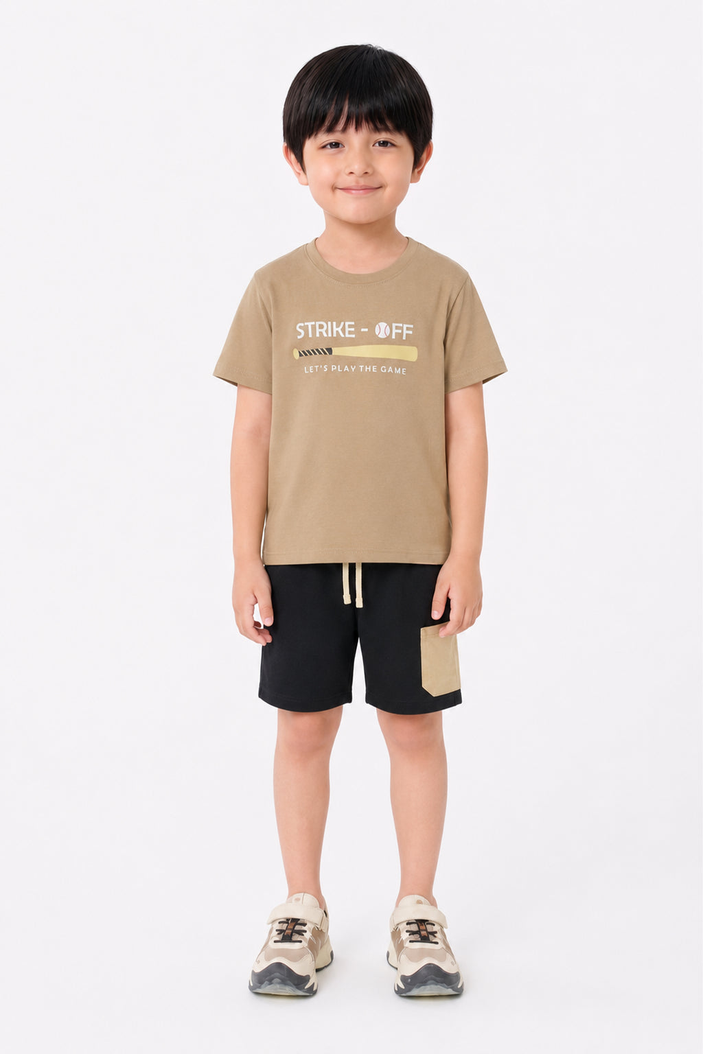 Strike-Off Co-ord Set - Khaki & Black