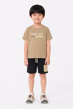 Strike-Off Co-ord Set - Khaki & Black