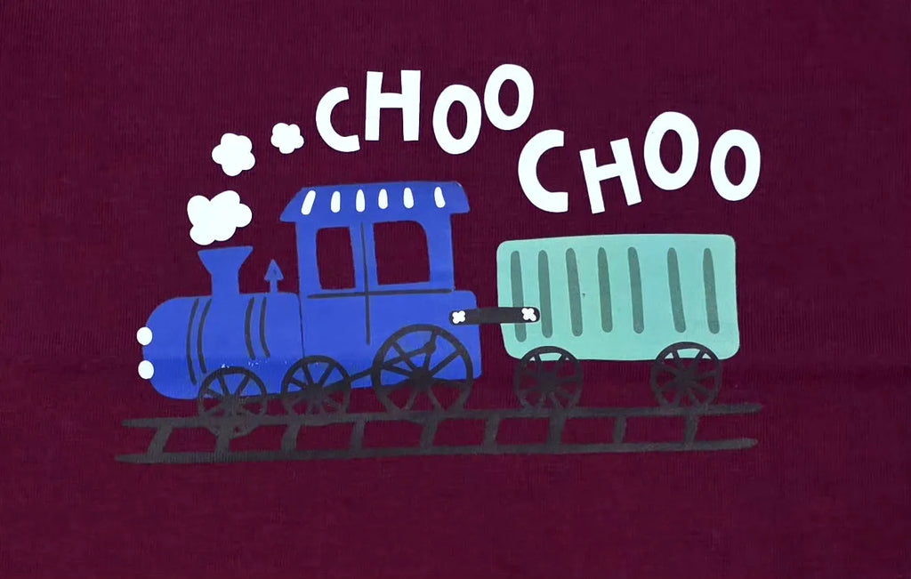Choo Choo Co-ord Set – Maroon