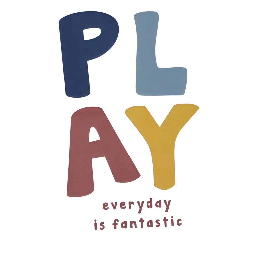Play Everyday Raglan Tee – White/Blue