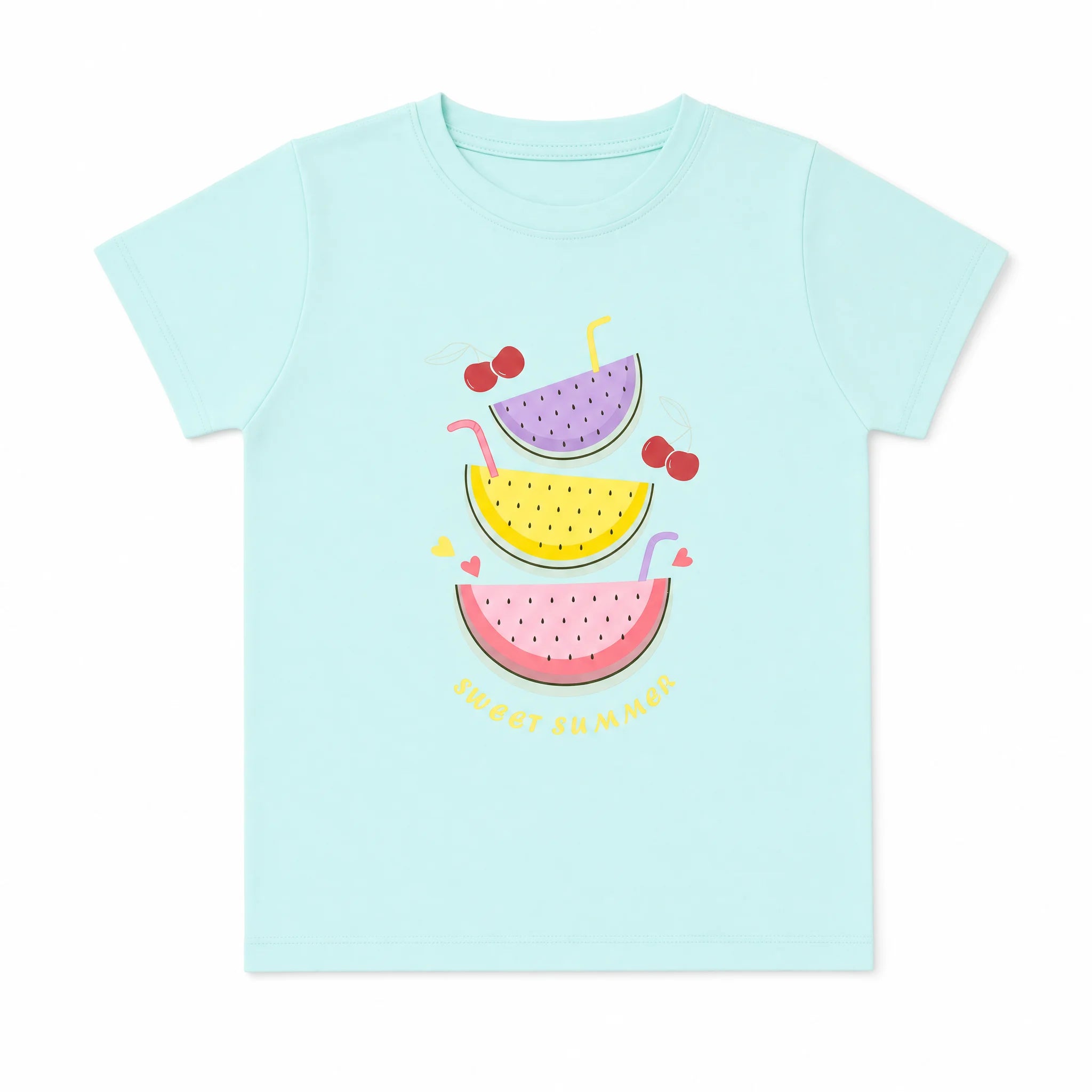 Sweet Summer Melon Tee – Aqua