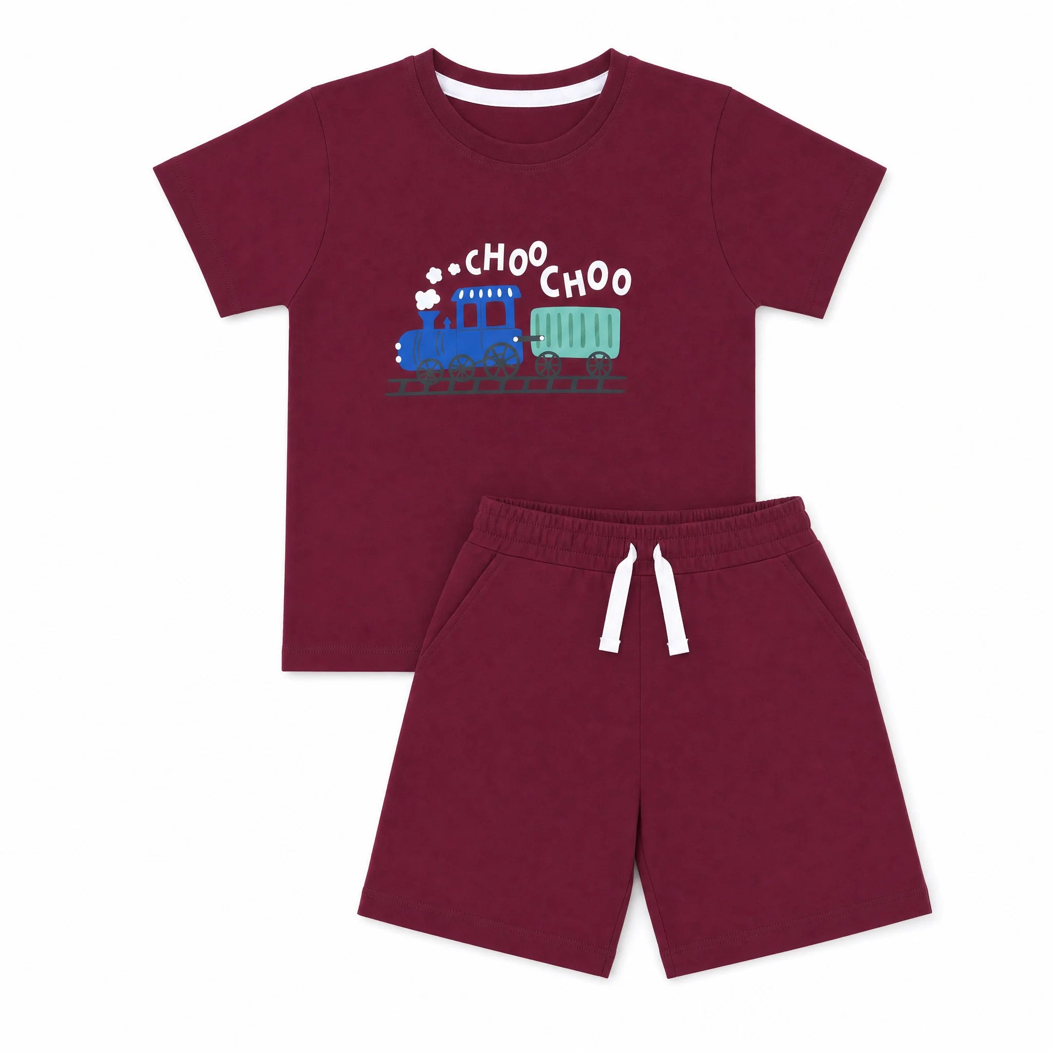 Choo Choo Co-ord Set – Maroon