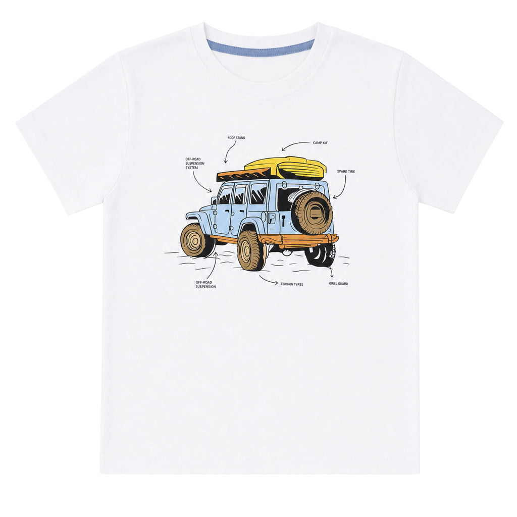 Off-Road Jeep Tee - White